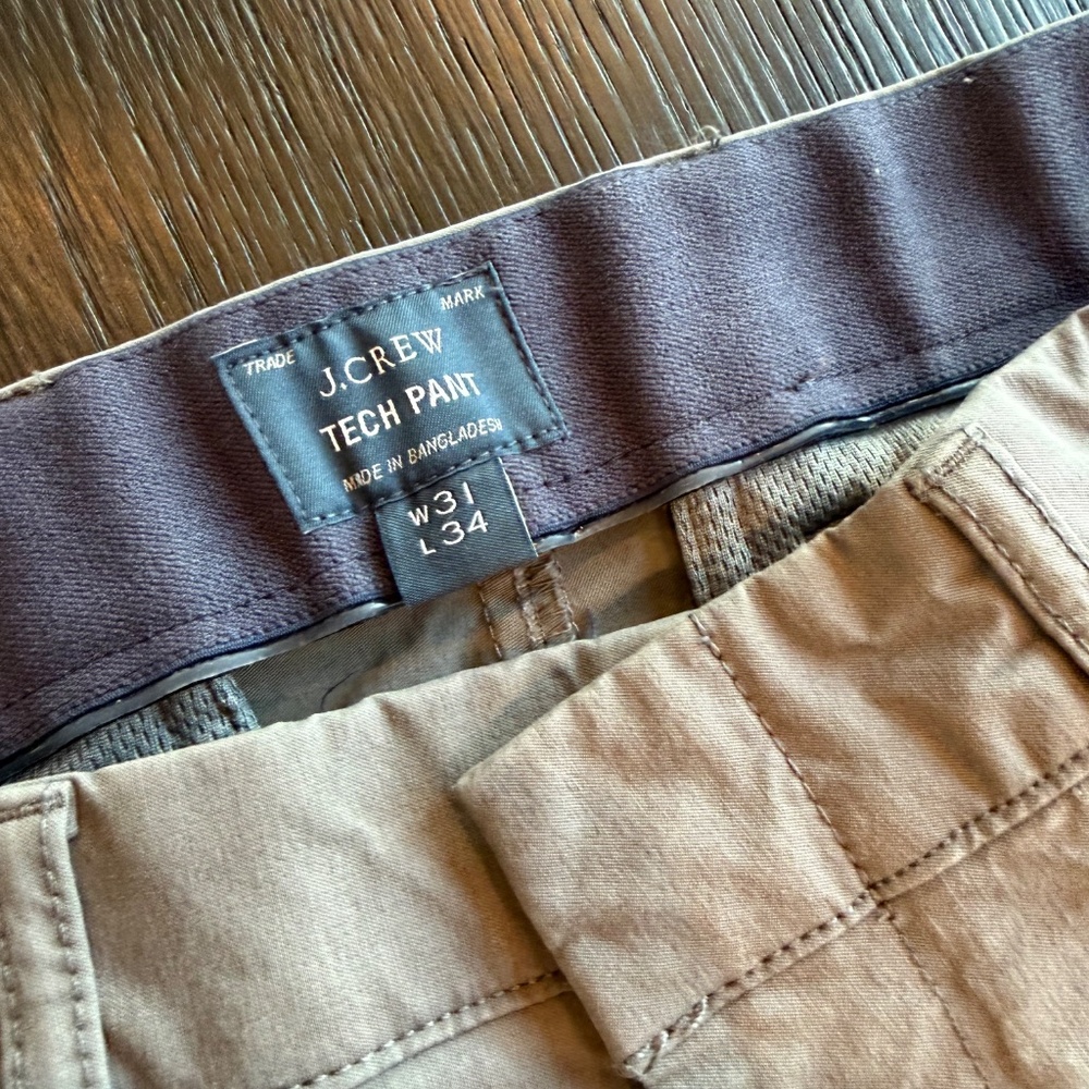 Mens's J Crew 484 Tech Pant - Picture 2 of 4
